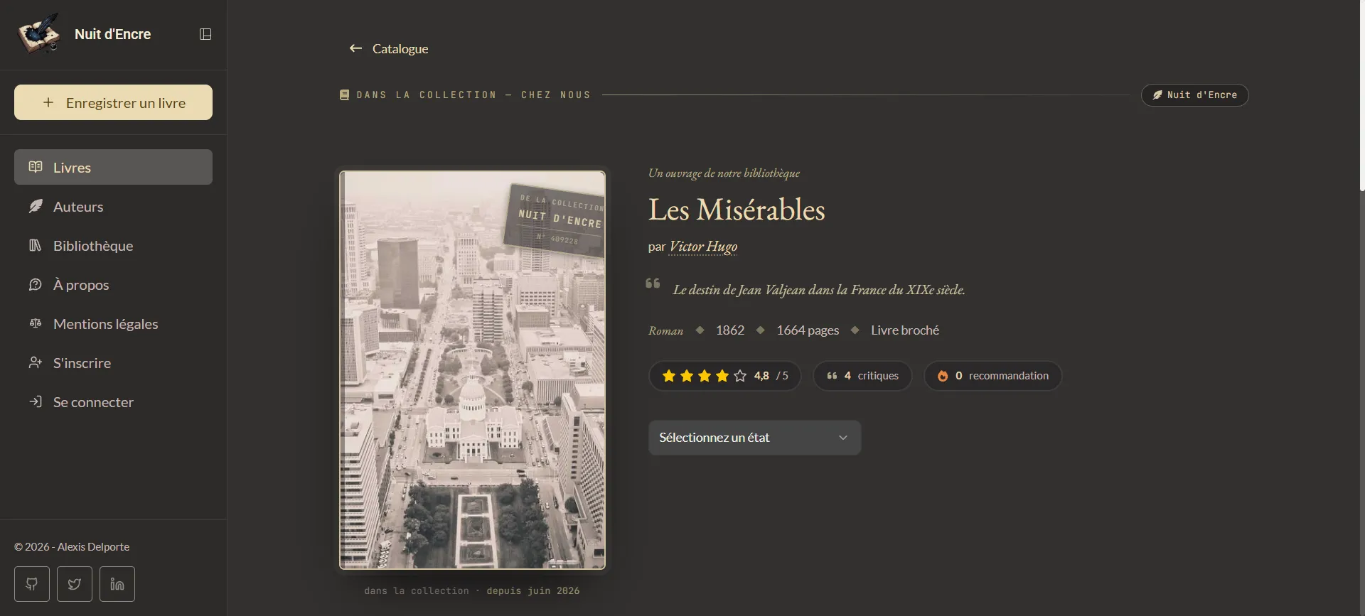 Fig. 2 : Fiche d'un livre