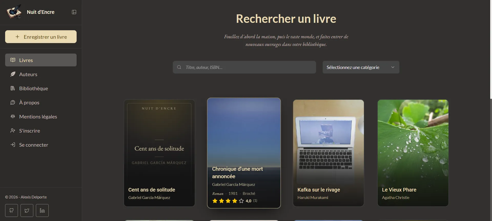 Fig. 1 : Recherche de livres